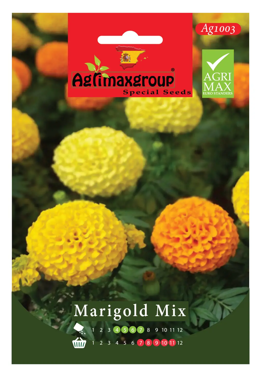 agrimaxgroup marigold mix seeds (ag1003) – vibrant yellow & orange blooms for gardens Agrimaxgroup Marigold Mix Seeds (Ag1003)