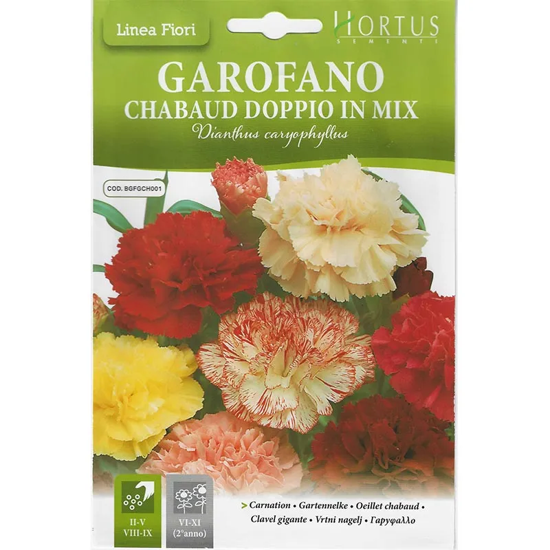 hortus cosmos mix seeds – sensation mix for vibrant gardens garofano-chabaud-doppio-in-mix