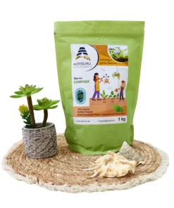 agriguru earth’s bounty vermicompost – organic fertilizer for plants | 1 kg & 5 kg