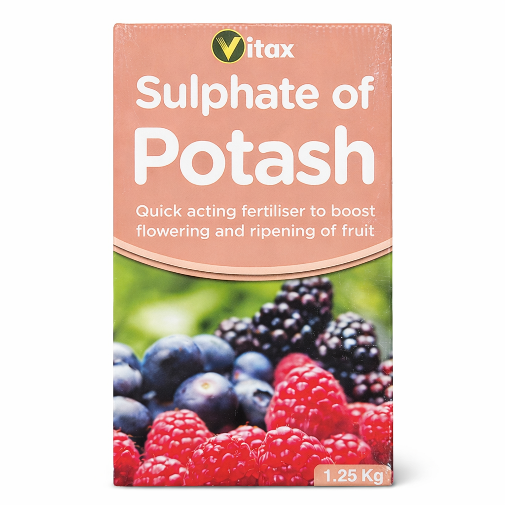 vitax sulphate of potash 1.25kg – high potassium fertilizer | boost flowering & fruit ripening | improves yield & plant strength vitax sulphate of potash 1.25kg – high potassium fertilizer | boost flowering & fruit ripening | improves yield & plant strength