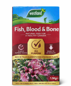westland fish, blood & bone fertilizer 1.5kg – organic all purpose plant food | boost roots, growth & flowering