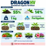 dragon hv humic & fulvic acid fertilizer 1kg – 55% humic fulvic acids + 14% potassium | root growth & soil conditioner